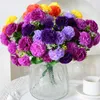 Decorative Flowers 12 Heads Carnation Artificial Home Decoration Wedding Garden Planting Silk Fake Gifts For Thanksgiving Festival