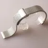 Stainless steel Mesh Watchband 18mm 19mm 20mm 21mm 22mm 24mm Silver Watch strap bracelet special fold clasp deployment quick pin240125