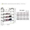 ActionClub Multi-Purpose Multi-Layer Simple Shoe Rack Hushållen Dammsäker DIY Assembly Shoe Organizer Rack Space Saver Y200527216M