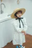 Robes de fille cerf Jonmi 2024 printemps bébé filles robe imprimée florale manches froncées Style coréen enfants en bas âge princesse