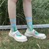 Women Socks Summer Ultra-thin Transparent Korean Fashion Flower Embroidery Crystal Silk Harajuku Vintage Nylon Long Sockss