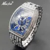 その他の時計トップブランドの高級男時計パーソナライズされたキラキラダイヤモンドクォーツタイムピースファッションヒップホップアイスアウトオスの腕時計ベストセール製品J240131