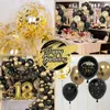 Party Decoration 18 30 40 50 60 Year Happy Birthday Latex Balloons Black Gold Arch Kit Globos Boy Girl Men Women Anniversire