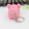 Keychains Lovely With Sound Kids Toy Pig Shape LED Key Chains Holder Ring