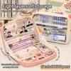 大容量ペンシルケースKawaii Pen Box Ladies Cosmetic Bag Back on School Supplies日本韓国のオフィス文房具