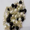 Moda larga cadena de collares de perlas para las mujeres Amantes de la boda del partido regalo Collar de novia joyería de canal de diseñador con bolsa de franela233t