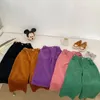 Trousers Autumn Fashion Kids Corduroy Casual Pants Boy Baby All-match Loose Pockets Wide Leg Girl Children Cotton Solid