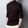 Herrtröjor Halv Turtleneck Cashmere Pullover Men tröja kläder för 2024 Autumn Winter Sueter Hombre Robe Pull Homme Hiver Mens