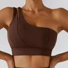 Yoga roupa elasticidade única cinta sutiã almofada no peito à prova de choque correndo esportes puxar para cima roupa interior colete feminino ginásio fitness tanque superior