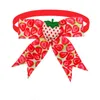 Hundkläder 50/100st Bow Tie Fruit Strawberry Mönster husdjur levererar små bowtie katt bowties grooming accessoarer