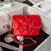 10A Top Qualität Designer Tasche Damen Umhängetasche Original Leder Schaffell Mini Love Lock Schnalle Quadratische Fat Boy Kette Tasche Echtes Leder Einkaufstasche