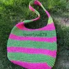 Shoulder Bags Te Tote Bags For Women Luxury Designer andbags and Purses 2023 New In Casual Stripe andmade Kniing Soulder Straw Beac BagH24131