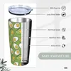 Tumblers Egg And Avocado Stainless Steel Tumbler Green Travel Thermal Cups With Straws Lid Large Car Mugs Cold Water Bottle