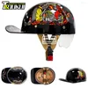 Casques de moto Casque DOT Certification Moto Riding Racing Demi Hommes Femmes Casquette de baseball ABS Matériel Capacete De