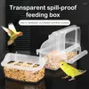 Inne zaopatrzenie ptaków 1PC Cage Feeder Parrot Ptaks Water Hanging Bowl Parakeet Box Pet Plastic Food Pojemnik