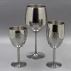 2 pezzi bicchieri da vino classici in acciaio inossidabile 18 8 bicchiere da vino bar bicchiere da vino champagne cocktail tazza da bere charms forniture per feste Y2264O