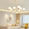 Lustres Style nordique lustre pour chambre salon étude Orange Beige G9 intérieur décoration de la maison acrylique abat-jour