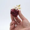 Girl bride maid wrist flower wedding ball dress satin rose bracelet fabric hand flower wedding supplies accessories 240131