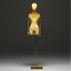 10Style Golden Arm Color Window Cotton Female Mannequin Body Stand Xiaitextiles Dress Form Mannequin Smycken Flexibla kvinnor Justera267E