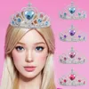 Haarspeldjes Meisjes Bruiloft Koningin Koning Haarband Roze Tiara's Kronen Hoofd Sieraden Accessoires Vrouwen Ornament Blauwe Verjaardag Kroon