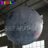 Boule de lune gonflable à éclairage géant gris, ballon de planète suspendu à la terre pour la décoration du festival 001, vente en gros