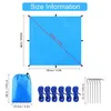 Shade 9.8 * 9.8ft Waterproof Outdoor Camping Tarp Awning Sunshade Hammock Tent Rain Shelter Picnic Mat Tarpaulin Canopy Beach Blanket YQ240131