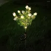 شجرة شمسية متينة في الهواء الطلق ، شجرة متغيرة متعددة الألوان ، مصابيح حديقة LED مع فو للفناء