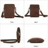 JOYIR Men Shoulder Bag Crazy Horse Leather Retro Travel Messenger Bag Casual Small Cell Phone Man Purse Crossbody Bags 240130