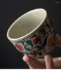 Ensembles de thé Service à thé de voyage de style japonais fleur de lierre en céramique Portable avec étuis de transport théière maison en plein air tasse rapide Teawares