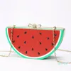 Acrylic Women Evening Bag Watermelon Lemon Orange Shape Chain Handbag Wedding Party Clutches Fashion256d