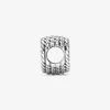 New Arrival 100% 925 Sterling Silver Snake Chain Pattern Open Heart Charm Fit Original European Charm Bracelet Fashion Jewelry Acc258W
