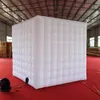 Hurtowa hurtowa kolorowa 5x5x3,5 mH (16,5x16,5x11,5 stóp) Square Wedding LED nadmuchiwane photobooth donflatibles namiot z żarówką GBR i 1 otworzeniem drzwi