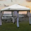 Shade 3x3m Auvent de Remplacement pour Gazebo Auvent de Remplacement à 2 Niveaux Couverture Supérieure Grill Toit de Gazebo Imperméable Résistant aux UV Auvent de Gazebo YQ240131