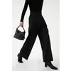 Женские брюки Th R0w 2024, весенние камвольные шерстяные широкие женские свободные повседневные брюки Y2k, уличная женская одежда