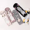 Chaussettes de femmes kawaii équipage drôle mignon dessin animé animal chat animal harajuku printemps automne quatre saisons femelle décontractée bassinante