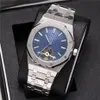 selling style waterproof flywheel siliver watches men 2 pointer automatic mechanical watch wristwatches206i