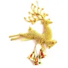 Gold Sliver Rendier Kerstboom Opknoping Snuisterij Ornament Party Xmas Decor Herten Met Bells Festival Party Baubles231S