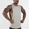 Mannen Tank Tops Muscleguys Merk Heren Bodybuilding Mannen Sportscholen Kleding Blank Effen O-hals Katoenen Top Mouwloze Stringer