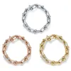 Tiff designer bracelet U-shaped joint surround bracelet chain inlaid with diamond vintage metal texture horseshoe shaped girlfrien260p