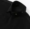 New Metal Pentagram Collar Design Men's Shirts Hight Quality Fashion Long Sleeve Casual Shirts Men Plus Size M L XL 2XL 3XL