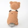 Dog Apparel Cute Bear Puppy Clothes Winter Warm Accessories Soft Fleece Costumes For Small Dogs Halloween Cat Hat Plush