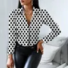 Women's Blouses Spring Fashion Print Shirt Women Long Sleeve Turn-down Collar Buttons Lady Elegant Officewear Blouse Female Blusas Shirts