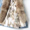 MAOMAOKONG JENIM JURESH PARKA Winter Women Parkas PRAWDZIWA FUR CORTOR Naturalny szop fur