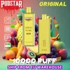 Europa Almacén Entrega más rápida Original Podstar Gold Tube 10k Puffs 18 ml Precargado Vape desechable Bobina de malla 650 mAh Batería Tipo C Kits de cigarrillos electrónicos recargables