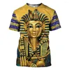 Men's T Shirts Summer Ancient Egypt T-Shirt Male Casual Egyptian Pharaoh Print Clothing Outdoor Fashion Streetwear Vintage Tops&Tees