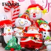 Happy Christmas Foil Balloons Santa Claus Snowman Tree Balloon New Year 2020 Party Decorations Children Gift Box Ball Supplies1192D