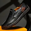 Mens Leather Shoes Casual Comfort Slipon Loafer Soft Penny Loafers for Men Lightweight Driving Boat 240124