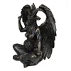 Decorative Figurines Satan Goat Baphomet Statue Hanging Door Knocker Plate Wall Decor Plaque Resin Crafts Religious Ornaments Sculpture Home