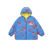 Clothing Sets BEBEBEBE 2024 Korean Children's Cartoon Printed Windproof Waterproof Coat Cute Octopus Sweater Set