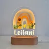 Luces nocturnas personalizadas Koala Luz Nombre personalizado Bebé Lámpara acrílica Base de madera Nacido Niño Regalo de Navidad Niños Dormitorio Deco Elefante